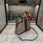 Gucci Ophidia Gg Logo Medium Top Handle Bag Beige And Brown 34Cm - Image 3