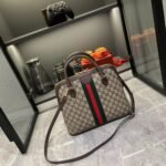 Gucci Ophidia Gg Logo Medium Top Handle Bag Beige And Brown 34Cm - Image 4