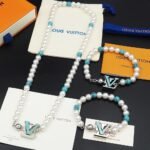 Louis Vuitton Turquoise Rodeo Necklace White And Blue M02058 - Image 2