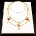 Louis Vuitton X Murakami Cerise Necklace Gold M02804 - Image 2