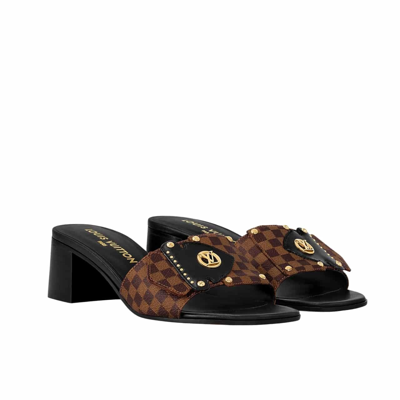 172-2-3 Louis Vuitton Lv Frame Mules Cacao Brown 1Ahmgi - Image 1