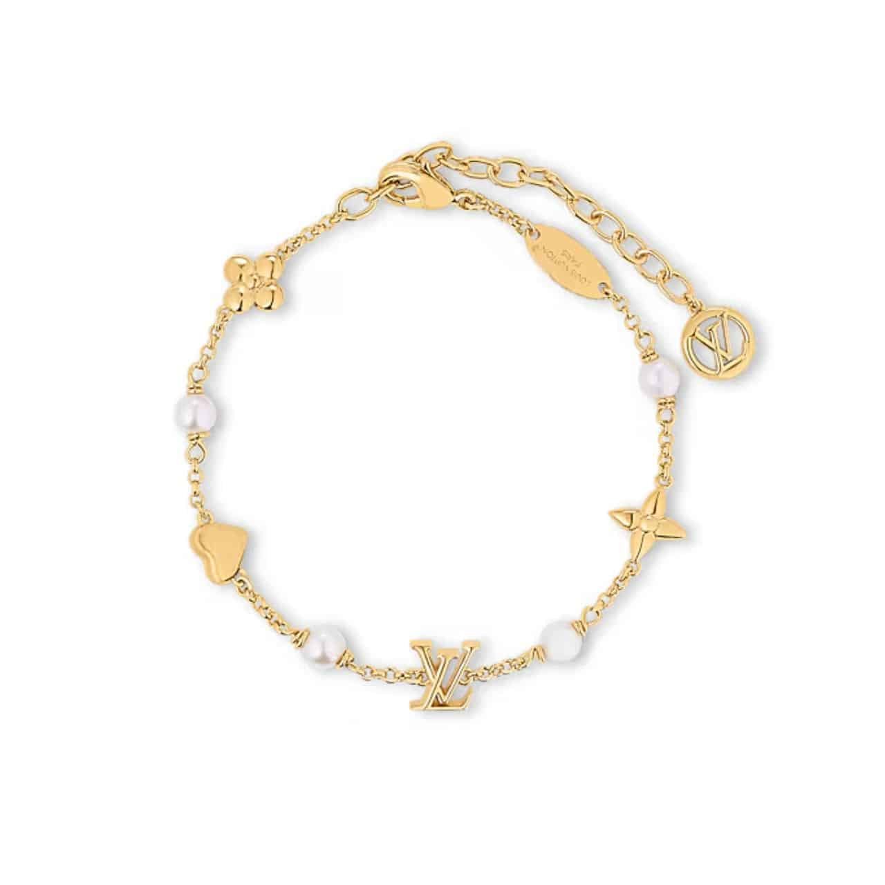 178-3-2 Louis Vuitton Lv Heart Bracelet M1105A - Image 1