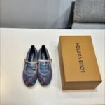 Louis Vuitton X Takashi Murakami Romy Flat Ballerina Monogram Cherry Denim 1Ahkov - Image 4