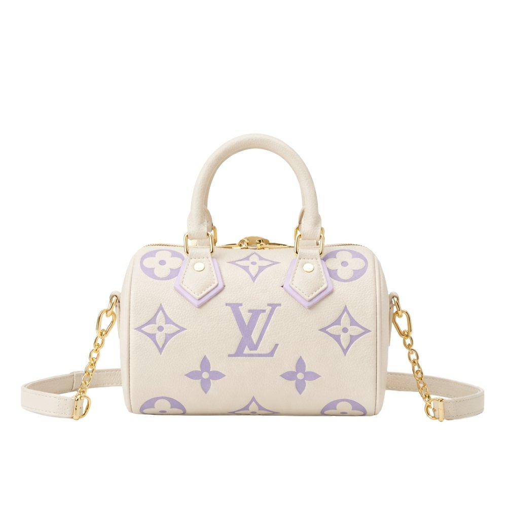 19-6-1 Louis Vuitton Speedy Bandoulière 20 Bag Off White And Lavender 20Cm - Image 1