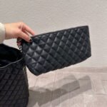Saint Laurent Icare Shopping Bag In Quilted Silver Hardware Black 40Cm - Image 6