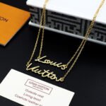 Louis Vuitton Lv Script Necklace Gold M03263 - Image 4
