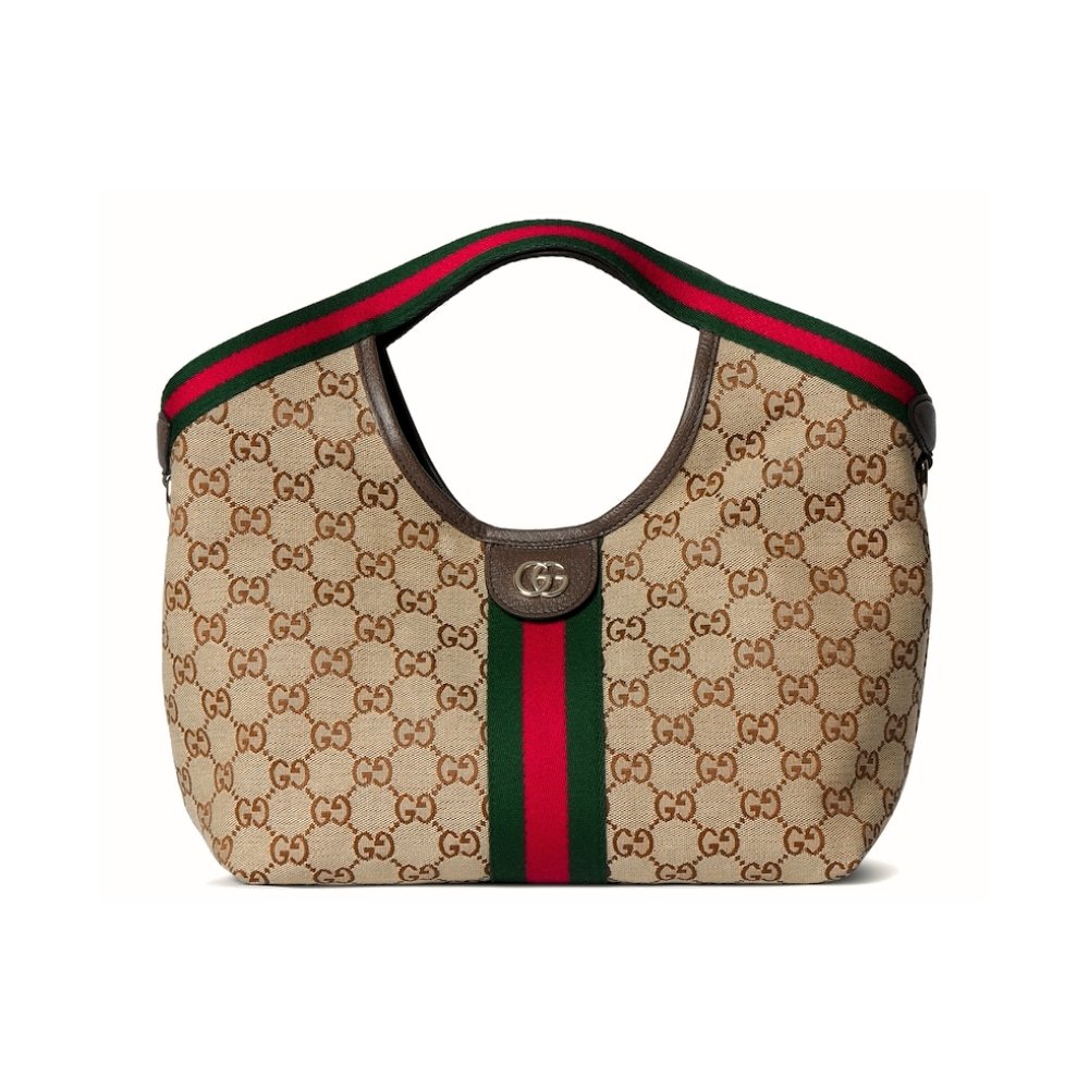 2-2-3 Gucci Giglio Small Tote Bag Gg Canvas Dark Brown 25Cm 860845 Aaf8L 2547 - Image 1