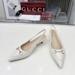 Gucci Women Horsebit Slingback Pump White - Image 4