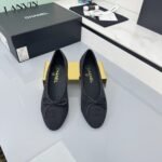 Chanel Ballet Flats Embroidered Fabric And Grosgrain Black G02819 B21026 94305 - Image 2