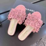 Chanel Mules Suede Strass Pink G46231 B19043 Nacly - Image 4