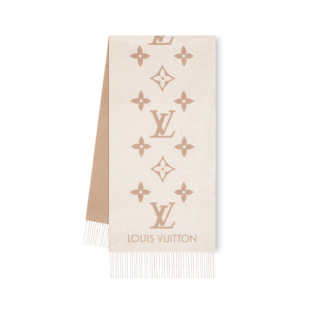 205 Louis Vuitton Reykjavik Scarf Light Beige 180Cm M78123 - Image 1