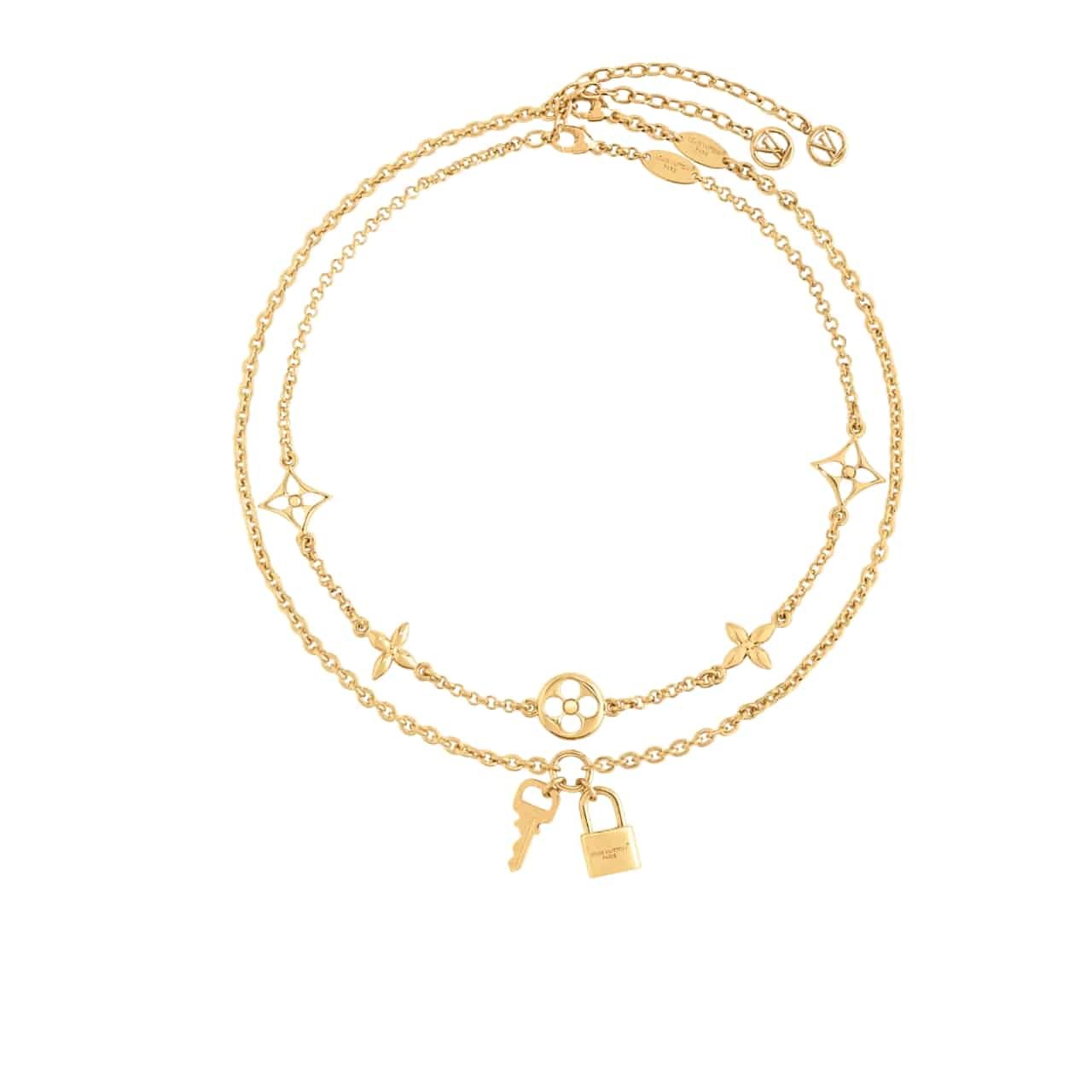 214 Louis Vuitton Lv Iconic Charm Necklace Gold M02494 - Image 1