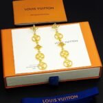 Louis Vuitton Lv Lace Earrings Gold M01072 - Image 5