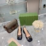 Gucci Women’S Mid Heel Slingback With Horsebit Black ‎643892 C9D00 1000 - Image 2