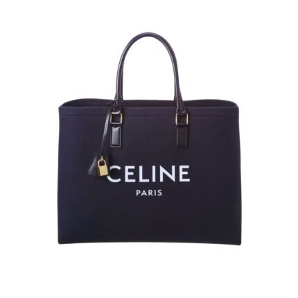 Celine Horizontal Cabas Tote Canvas Black 33Cm