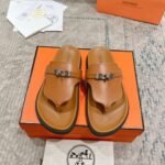 Hermes Empire Sandal Marron Glaise H221074Z 1V360 - Image 4