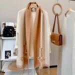 Chanel 24A Half Color Wool Scarf Beige 180Cm - Image 4