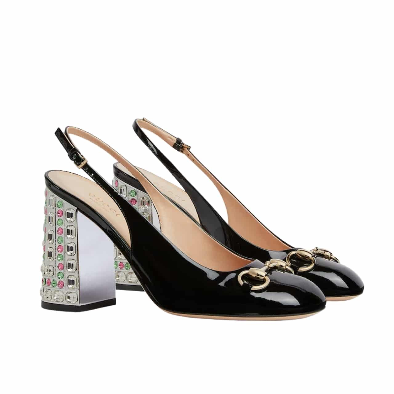 23-3-8 Gucci Women’s Horsebit Pump With Crystals Black 795984 Bnc00 1000 - Image 1