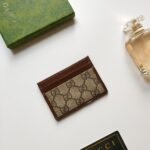 Gucci Interlocking G Slim Cardholder Brown 10Cm - Image 3