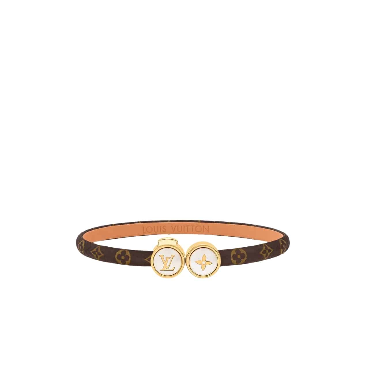 241-1-4 Louis Vuitton Lv Blooming Bracelet Monogram Brown M8435E - Image 1