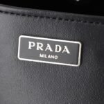 Prada Cleo Brushed Leather Shoulder Bag Black 27Cm 1Bc499 Zo6 F0002 V Ooo - Image 7