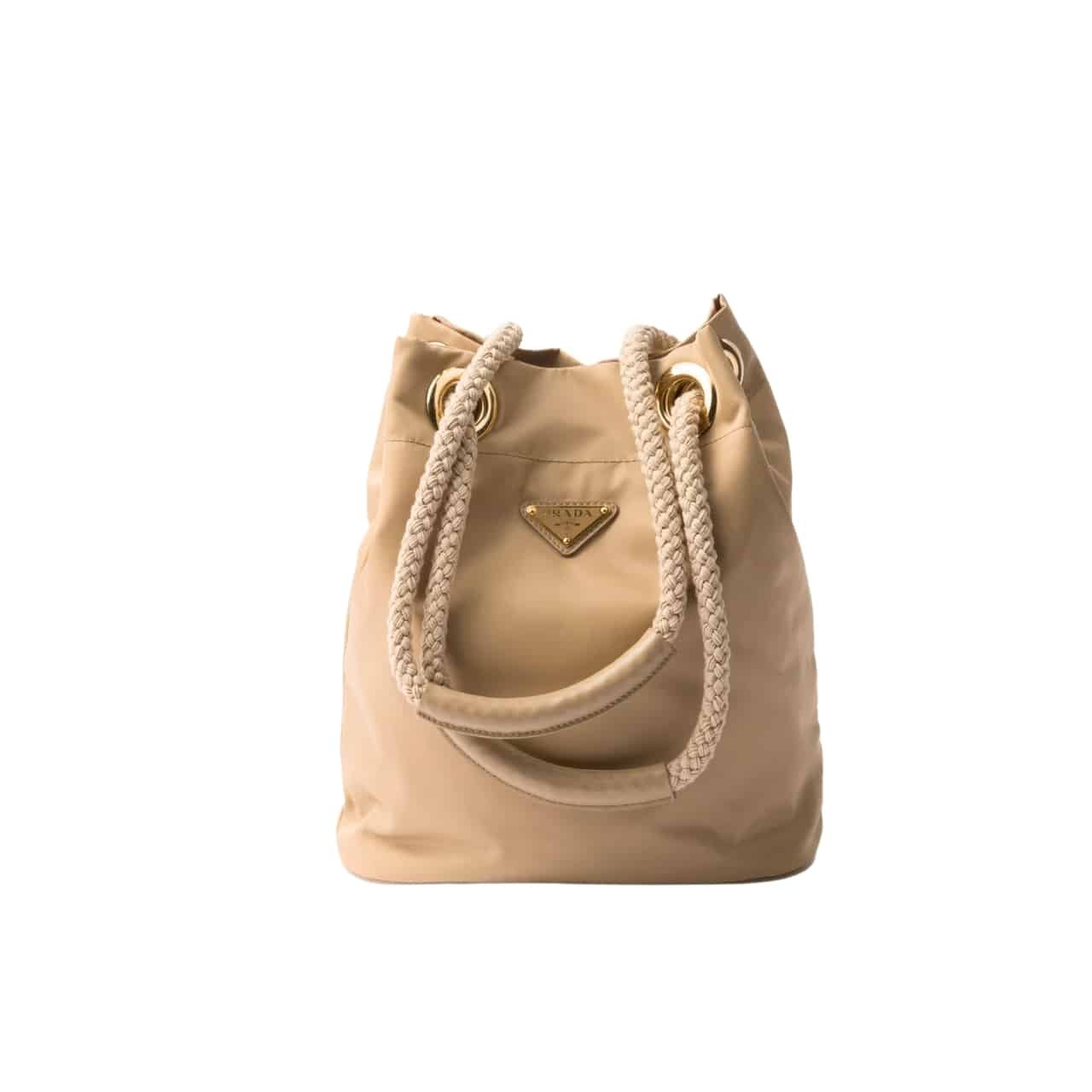 253-6 Prada Mariner Re Nylon Small Bucket Bag Camel Brown 22Cm 1Be082 2Hg8 F0040 V Ooo - Image 1
