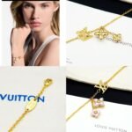 Louis Vuitton Lv Floragram Bracelet Gold M1738A - Image 5