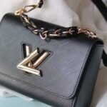 Louis Vuitton Lv Twist MM Handbag Black 23Cm - Image 4
