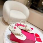 Valentino Garavani Rockstud Thong Sandals Light Ivory - Image 3