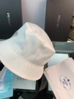 Prada Renylon Bucket Hat Sliver White 1Hc137 2Dmi F0009 - Image 7