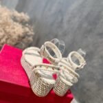 Valentino Rockstud Flatform Sandal White - Image 6