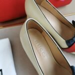 Gucci Marmont Fringed Loafer Mid Heel White Blue Leather 408208 C9Dn0 9574 - Image 6