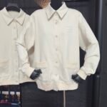 Miu Miu Garment Dyed Cotton Fleece Blouson Jacket Cream Mjl009 14Ru F0K74 S Ooo - Image 5