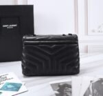 Saint Laurent Loulou Small Chain Bag In Matelassé Y Black Noir 23Cm 494699Dv7281000 - Image 5