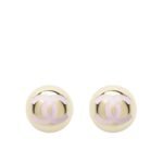 Chanel Stud Earrings Gold Pink Abe810 B19198 Nacve