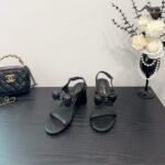 Chanel Sandals Black G46192 B18985 94305 - Image 3
