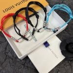 Louis Vuitton Silver Lockit Bracelet Red Q05784 - Image 3