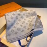 Louis Vuitton Cachecol Monogram Denim Scarf Light Grey - Image 3