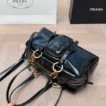 Prada Dangle Medium Leather Top Handle Bag Black 29Cm 1Bb138 2Cyr F0002 V Ooo - Image 6