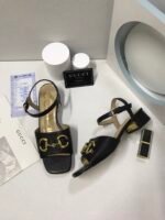 Gucci Women’S Sandal With Horsebit Black 655413 Bko00 1000 - Image 7