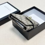 Gucci Ophidia Short Wallet Canvas Grey 11Cm - Image 7