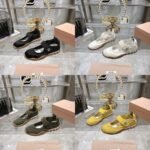 Miumiu Tyre Technical Fabric And Suede Ballerinas Cloudy Gray 5F416E D7C F0424 F 005 - Image 6