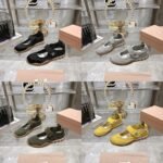 Miumiu Tyre Technical Fabric And Suede Ballerinas Ivory 5F416E D7C F0304 F 005 - Image 6