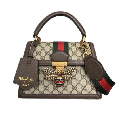 Gucci Queen Margaret Gg Small Top Handle Bag Brown 25Cm