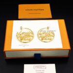 Louis Vuitton Lv Script Earrings Gold M03239 - Image 6