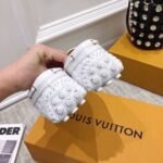 Louis Vuitton White Monogram Empreinte Leather Gloria Loafers - Image 6