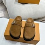Louis Vuitton Cosy Flat Comfort Clog Tobacco Brown 1Agvpd - Image 2