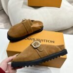Louis Vuitton Cosy Flat Comfort Clog Tobacco Brown 1Agvpd - Image 4