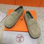 Hermes Lazy Loafer Beige H252020Z Vd395 - Image 4