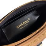 [Super Vip 1:1] Chanel Zipped Phone Holder With Chain Shiny And Gold Tone Metal Black Beige 18Cm Ap4743 B20685 U1546 - Image 8